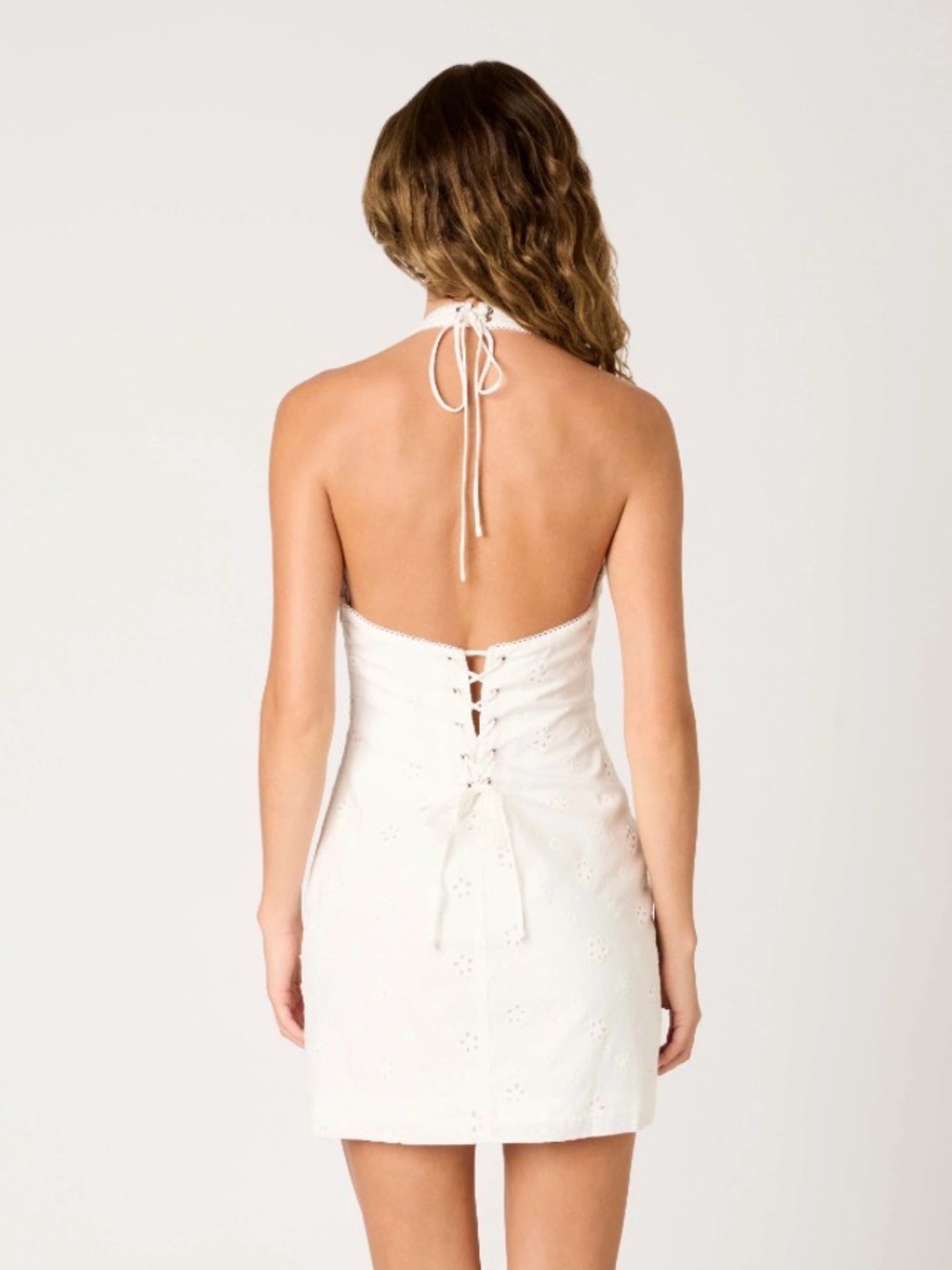 NIA halter eyelet dress